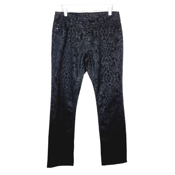 Liverpool Jeans Company | Black Snakeskin Sadie Straight-Leg Pants Size 10 (30) - Picture 4 of 8